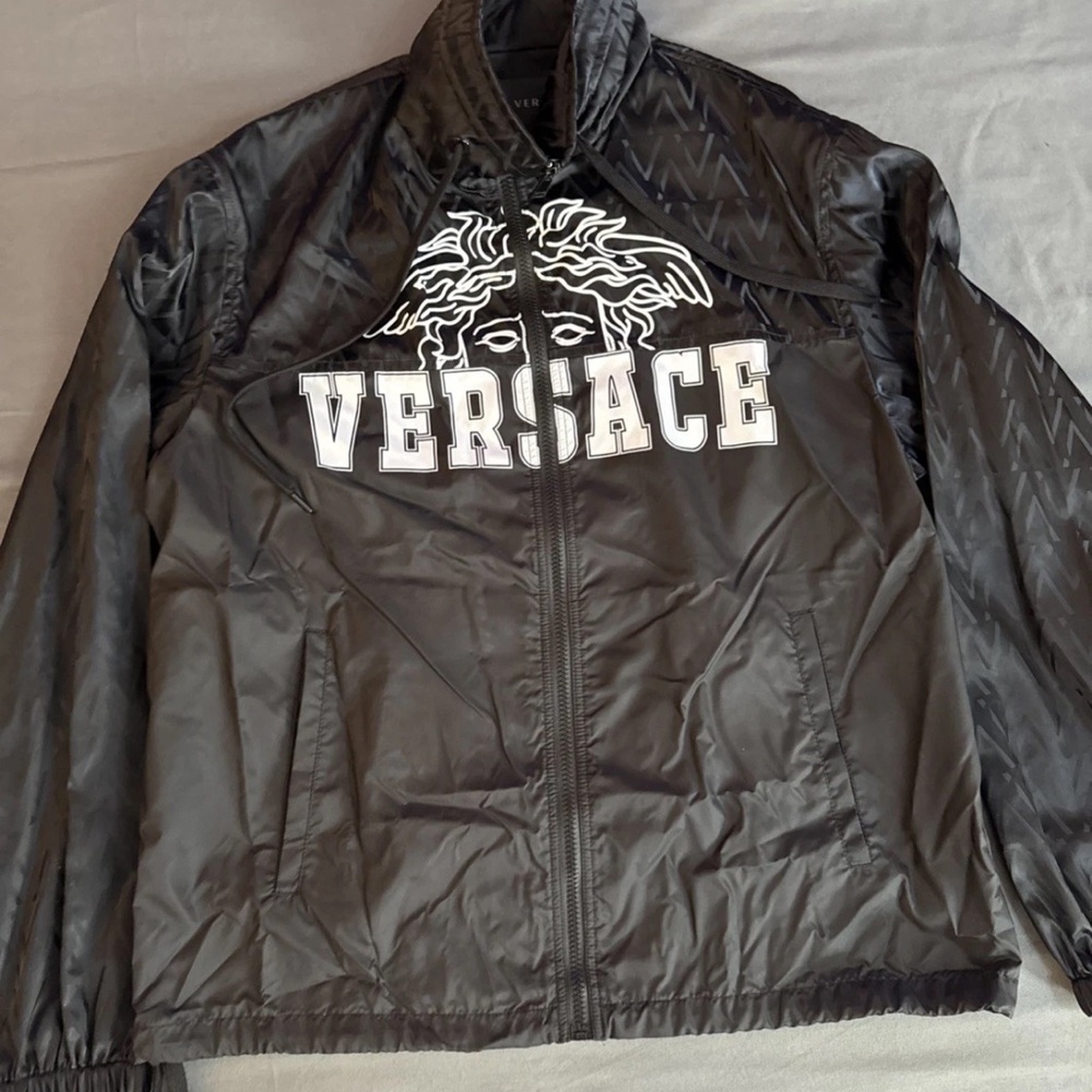 Versace Elegant Black Satin Jacket - image 1
